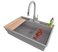 PRIMAGRAN Fregadero Granito Todo Gris - New York Multispace, 78x53cm