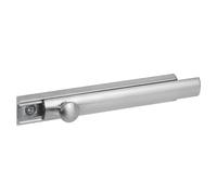 Prime-Line productos U 10306 perno en forma de superficie, 4 en., latón macizo, acabado de níquel satinado, 2 Keepers