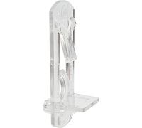 Prime-Line productos U 11301 autoblocante pinzas con soporte para estantería (4 unidades), transparente