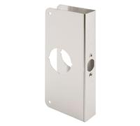 Prime-Line productos U 9585 puerta Rein Forcer non-recessed 1 - 3/8-inch de grosor por 2 - 3/8-inch cerradura 2 - 1/8-inch diámetro, acero inoxidable