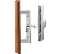 Prime-Line Products C 1194 deslizante tirador de puerta Set, mango de madera, blanco fundición