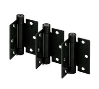 Prime-Line Products U 1158283 Bisagra de puerta comercial UL ajustable con resorte de cierre automático, 3-1/2 x 3-1/2 pulgadas. con esquinas cuadradas, 3 agujeros por hoja con tornillos, negro mate,