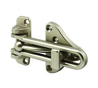 Prime-Line U 11316 - Protector de puerta de barra oscilante con cerradura auxiliar de alta seguridad, acabado de níquel satinado (paquete individual)