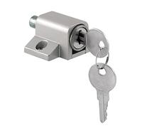 PRIME-LINE U 9861 Cerradura de puerta corrediza de patio, llave, aluminio fundido a presión, chapado en zinc, 1-3/4 in