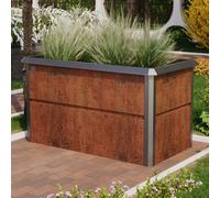 PRIMEYARD Design 150 x 85 x 77 cm Huerto urbano, acero corten, aspecto óxido, Incl. Protección contra babosas - (GFPV00792)