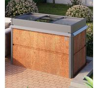 PRIMEYARD Design 150 x 85 x 77 cm Huerto urbano, acero corten, aspecto óxido, Incl. Semillero y Protección contra babosas - (GFPV00794)