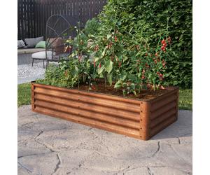 PRIMEYARD Eco 150 x 75 x 35 cm Huerto urbano, acero corten, aspecto óxido - (GFPV00968)
