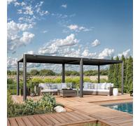 PRIMEYARD Luma Pérgola, 3,5x7m, techo de lamas, antracita - (GFPV01122)