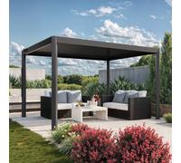 PRIMEYARD Luma Pérgola, 4x3m, techo de lamas, antracita - (GFPV01123)