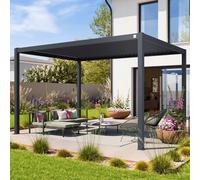 PRIMEYARD Pérgola, 3x4m, techo de lamas, antracita - (400123)