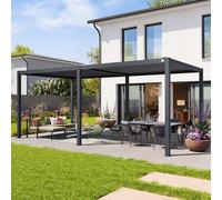 PRIMEYARD Pérgola, 3x6m, techo de lamas, antracita - (400124)