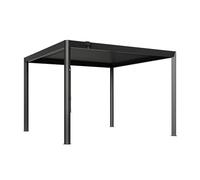 PRIMEYARD Pérgola bioclimática 3,5x3,5 m Postes de Aluminio, Lamas de Acero | Techo de lamas de acero ajustables - postes de aluminio aprox. 130x130 mm - sistema de drenaje de agua - uso todo el año