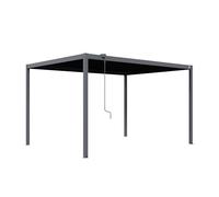 PRIMEYARD Pérgola bioclimática 3x4 m Postes y Techo de Lamas de Acero - Antracita