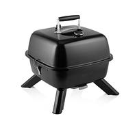 Princess 01.112256.01.001 Barbacoa Híbrida 2 en 1: Electricidad o Carbón, Tapa Incluida, 37 x 37 cm de Superficie, 2000 W, Metal, Negro