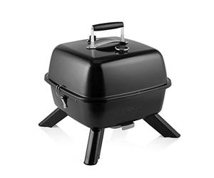 Princess 01.112256.01.001 Barbacoa Híbrida 2 en 1: Electricidad o Carbón, Tapa Incluida, 37 x 37 cm de Superficie, 2000 W, Metal, Negro