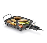 Princess Plancha 102210 compacta cuadrada 28×28 cm 1900 W, antiadherente doble capa con asas frías