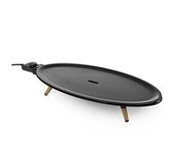 Princess 103200 Table Chef Elypse Pure, 60 x 30 cm, diseño único ovalado, 2000 W, placa extraíble, color negro