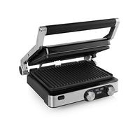 Princess Parrilla de mesa 117310 – 2 termostatos, control digital, 2000 W, plateado y negro