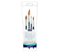 Princeton Aqua Elite, Serie 4850, Pincel sintético Kolinsky para Acuarela, Set de 4 Unidades