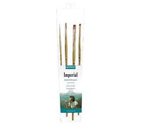 PRINCETON ARTIST BRUSH CO. PRINCETON Imperial, Pinceles para óleo de bellas artes, Mangosta sintética, Set de 4 pinceles, mango largo, Funda de plástico, 4 unidades
