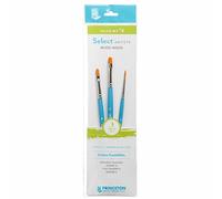 PRINCETON ARTIST BRUSH CO. PRINCETON SelectArtiste, Pinceles para multi-técnica de bellas artes, Sintético, Combinados, Mango Corto, Bolsa de plásico, 3 unidades