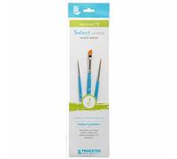PRINCETON ARTIST BRUSH CO. PRINCETON SelectArtiste, Pinceles para multi-técnica de bellas artes, Sintético, Combinados, Mango Corto, Bolsa de plásico, 3 unidades
