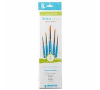 PRINCETON ARTIST BRUSH CO. PRINCETON SelectArtiste, Pinceles para multi-técnica de bellas artes, Sintético, Redondo, Mango Corto, Bolsa de plásico, 5 unidades