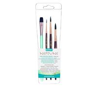 Princeton Artist Brush Neptune Series 4750 - Set de 4 Pinceles Ardilla sintética para Acuarela
