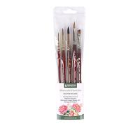 PRINCETON Artist Brush Set Acuarela Floral 5 Pinceles | pinceles seleccionados para pintura floral, acuarela, gouache y tinta, mango corto, artistas adultos de bellas artes