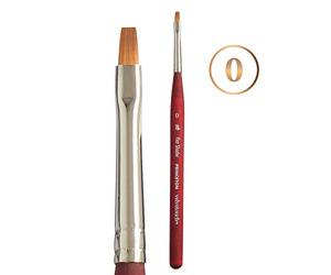 Princeton Velvetouch Artiste, Mixed-Media Brush for Acrylic, Watercolor & Oil, Series 3950 Mini Flat Shader Luxury Synthetic, Size 0