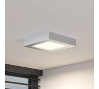 Prios Plafón LED Alette, plata, 17,2 cm, atenuable