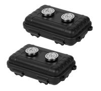 PRITOK Caja Magnética para Llaves: 2 Piezas Soporte Magnético Debajo del Coche, Sacar la Caja de la Llave del Auto para Montaje en Bajos, Negro