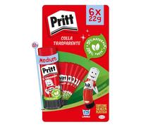 Pritt 6 barras de pegamento Pritt de 22 g, pegamento seguro y fiable, adhesivo para manualidades y bricolaje, con una sujeción fuerte para uso escolar y oficina, 6 barras de 22 g