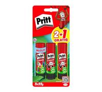 Pritt Barra Adhesiva, pegamento infantil seguro para niños para manualidades, cola universal de adhesión fuerte para estuche escolar y oficina, 2+1 x 22 g Pritt Stick