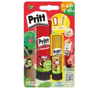 Pritt Barra de pegamento BTS-Promotion Set una maxi de 43 g y una barra de pegamento fun colors, pegamento seguro y apto para niños para manualidades, trabajos de artesanía y para la escuela