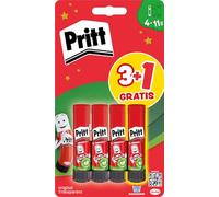 Pritt Juego de 4 barras de pegamento de 11 g y tatuajes, pegamento seguro y apto para niños para artes y manualidades, pegamento fuerte para la escuela, 9H PGS6B