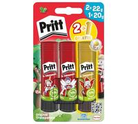 Pritt Juego de pegamento en barra con motivos diseño, apto para niños – 2 barras 22 g y 1 20 color