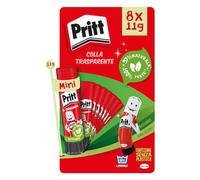 Pritt Pegamento en barra, pegamento para niños seguro y fiable, pegamento Pritt para manualidades y bricolaje, con una sujeción fuerte para uso escolar y oficina, 8 barras x 11 g