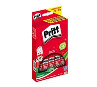Pritt Pegamento en barra Pritt, pegamento seguro y apto para niños para manualidades, pegamento fuerte para uso escolar y de oficina, barra Pritt de 10x 11 g