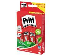 Pritt Pegamento en barra - Seguro y apto para niños, fuerte, uso escolar y de oficina - 6 x 22 g