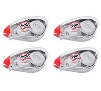 Pritt Rodillo corrector Compact Flex, se puede escribir encima inmediatamente, fácil de usar gracias a la punta flexible, longitud de la cinta 10 m, ancho 4,2 mm, set económico con 4 rodillos