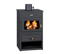 Prity K1 - Estufa de leña, 9,5 kW, clase energética A el 77,8%, quemador de leña independiente, conservación de madera, certificado CE