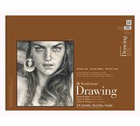Pro-Art Papel Strathmore Mediano Dibujo Espiral Bloc de Papel (91,4 x 60,9 cm, 24 Hojas