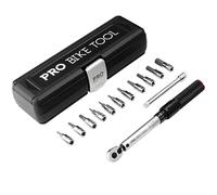 PRO BIKE TOOL 1/4 Llave Dinamometrica para Bici, kit de mantenimiento para bicicletas de carretera y montaña, incluye casquillos Allen y Torx - Kit Llave Dinamometrica Professional para uso preciso