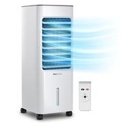 Pro Breeze Breeze Aire Acondicionado Portatil Silencioso 5L, 4 Modos, 3 Velocidades, Temporizador, Oscilación y Mando a Distancia - Enfriador de aire -Blanco