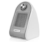 Pro Breeze Mini Calefactor Eléctrico Cerámico 500W con Termostato Ajustable, Bajo Consumo y Protección contra Sobrecalentamiento - Calentador de Cerámica PTC de Sobremesa perfecto para Escritorios