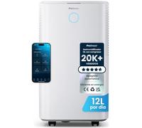 Pro Breeze OmniDry Deshumidificador 12L/Día con WiFi, Depósito de 2L, Secado de Ropa, Sensor Automático, Temporizador 24H, Modo Nocturno, Humedad, Moho y Condensación - Habitaciones hasta 20 m²