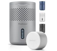 Pro Breeze Osmo Deshumidificador pequeño, silencioso y recargable con pastilla. Antihumedad armarios, casa, habitaciones - Absorbente de humedad sin electricidad - Gris
