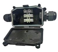 Pro Elec PEL01159 - Caja de conexiones impermeable con bloque de terminales, color negro, IP65