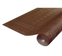 Pro Nappe - Ref R482529I - Mantel de Papel Damasco desechable en Rollo 25 M de Largo X 1,20 M de Ancho - Color Chocolate - Papel Damasco con Estampado Universal Chic y clásico